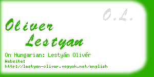 oliver lestyan business card
